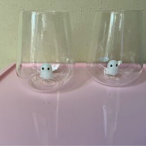 Clear Glasses with Ghost Design